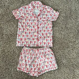 Roller rabbit LTD Ed valentine pajamas sz M, EUC